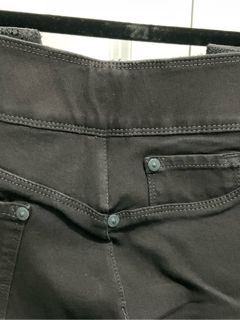 Black Denim Jeans SZ L 14-16 Pull On NYGARD Straight Slims NWT - Picture 6 of 8